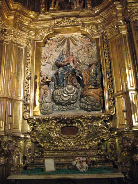 ornate art in cathedral