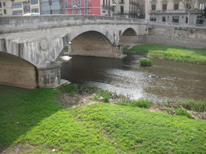 along the river in Girona