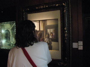 Ellen looking at Dali painting Gala