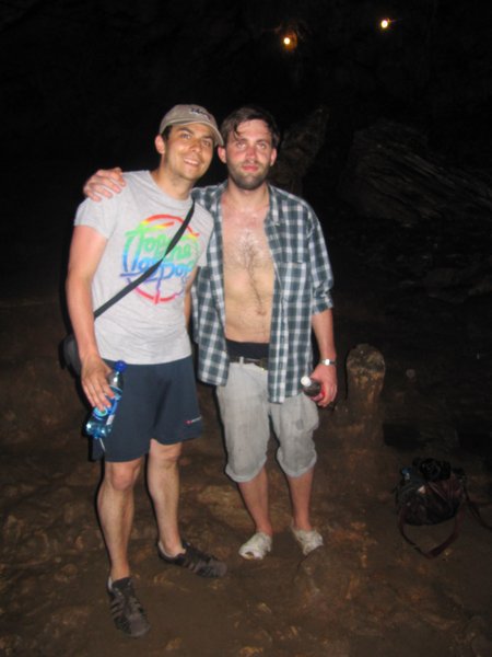 Me with Joe in a cave