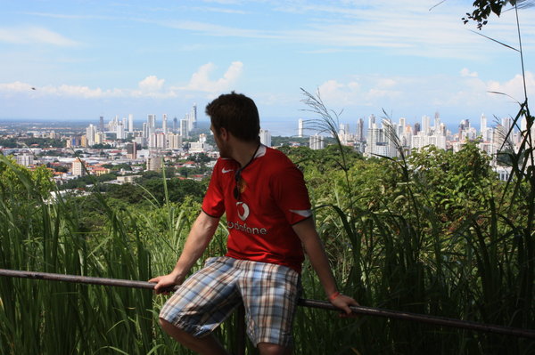 Dane overlooking Panama City