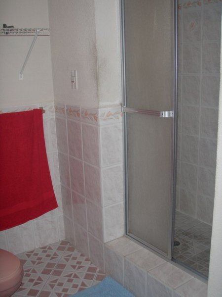 Shower and toilet