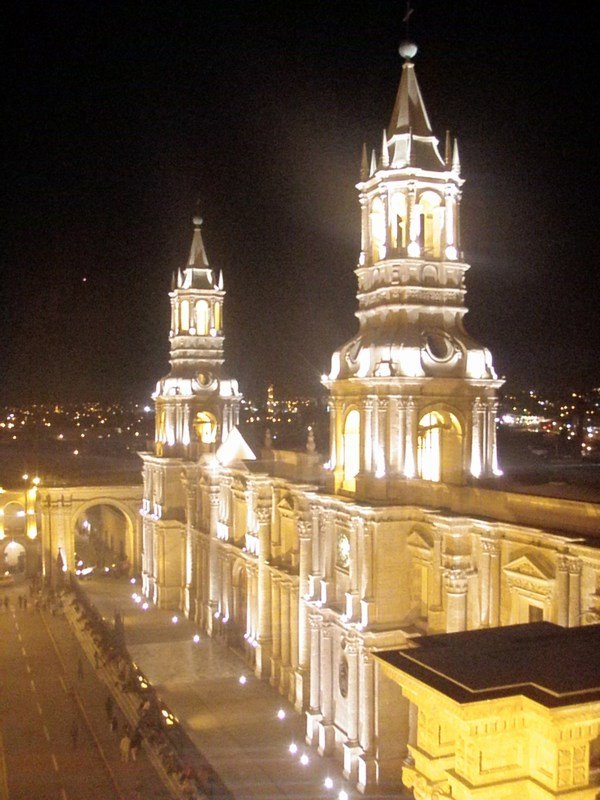 Arequipa Cathedral at Night