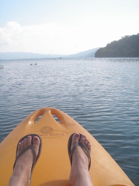 Kayaking on Lago Yojoa
