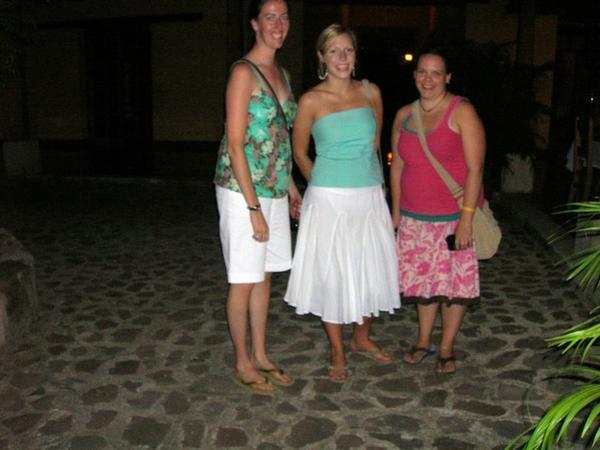 Jill, Jenna, and I after a nice dinner (getting dark so not as nice as I would have liked)