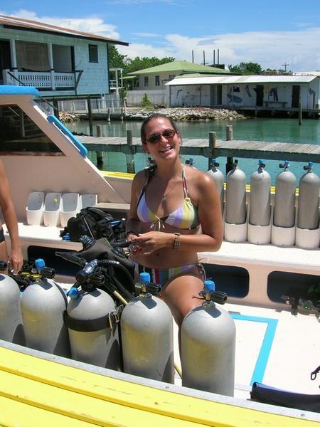 Kari Preping For Her Fun Dives