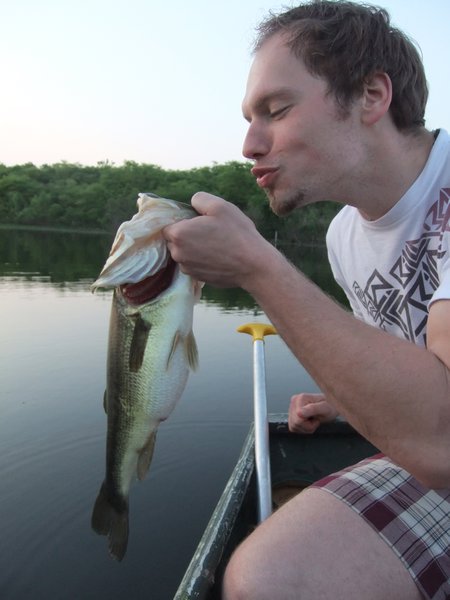 A kiss to the trophy fish