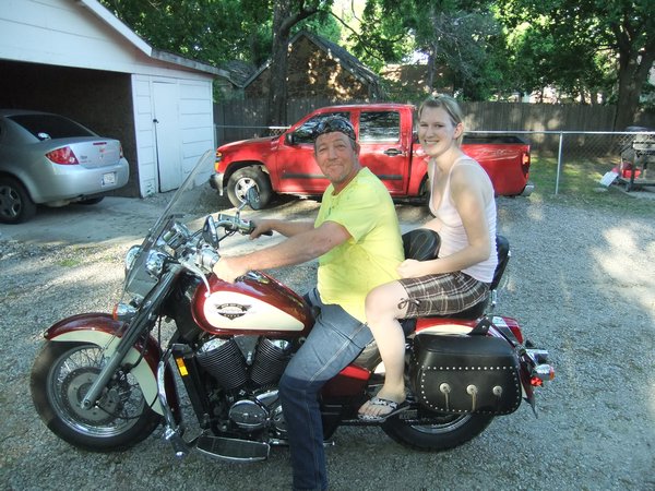 Riding a motorcycle with a real redneck ;)