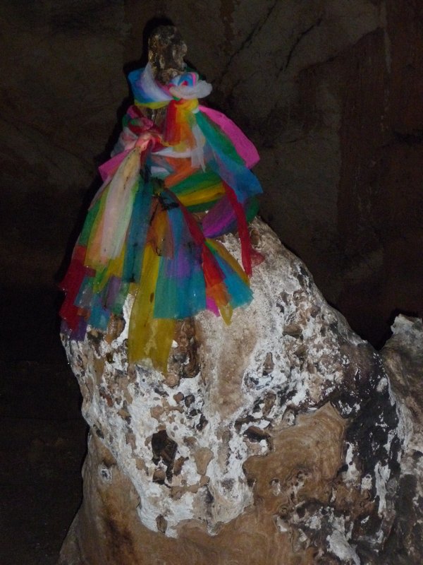 in the caves