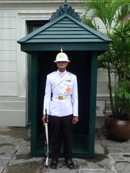 On guard at the palace