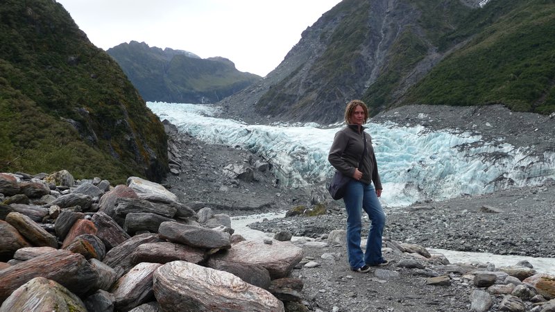 Keely with the glacier