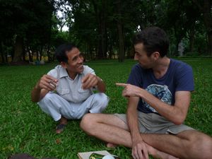 39 Not uncommon - a man approached us in the park in Hanoi. He spoke no English and we have limited Vietnamese but we 'chatted' for a good half hour!