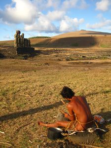 Rapa Nui a cote des 15 moais