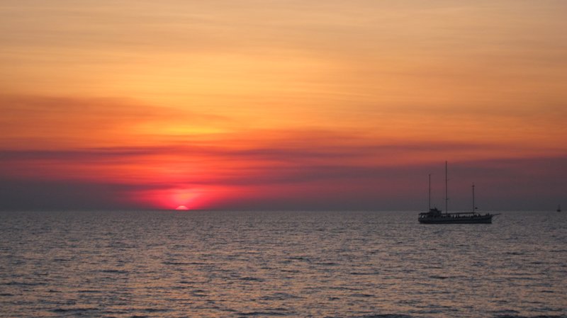coucher de soleil sur Darwin