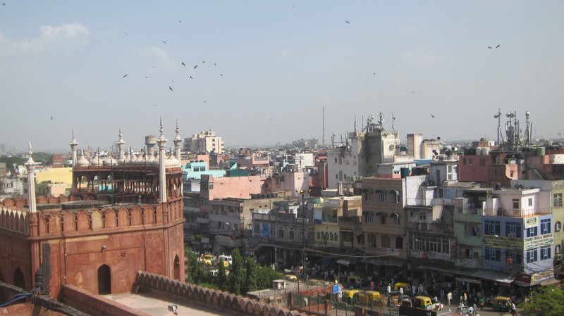Vue sur le vieux Delhi depuis Jama Masjid