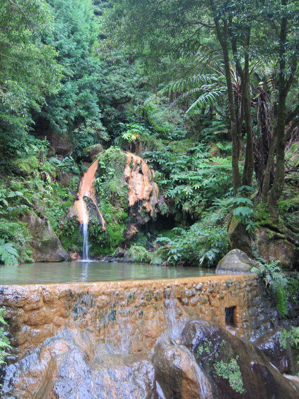Source d'eau chaude et ferrugineuse a Caldeira Velha