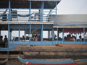 Primary school on the floating village on the Tonle Sap