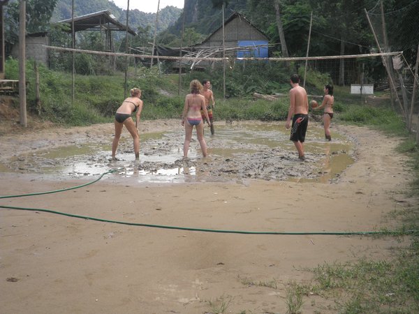 Mud volleyball!