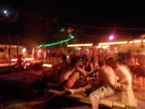 Bucket Bar in Vang Vieng - Smoke machine and strobe included.