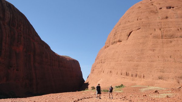 Walking up to "The Olgas"