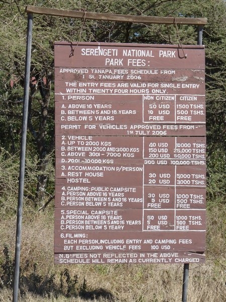 2. Serengeti Park fees
