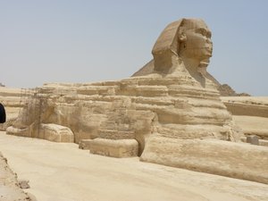 48. The whole sphinx with renovations at the rear