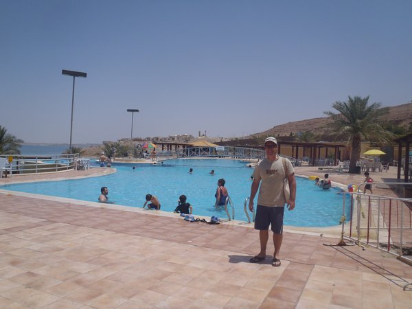 7. The pool above