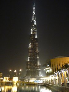 82. Burjn Khalifa at night from the Mall