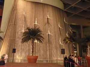 90. Dubai Mall indoor waterfall
