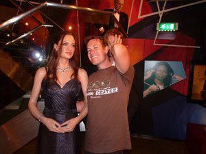 38. Angelina Jolie, the only way Tim will ever get this close to her!