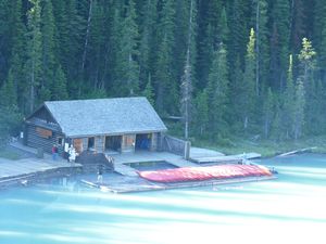1. Lake Louise canoes ready and waiting