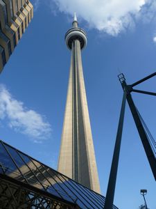 34. The CN Tower looks impressive from down here