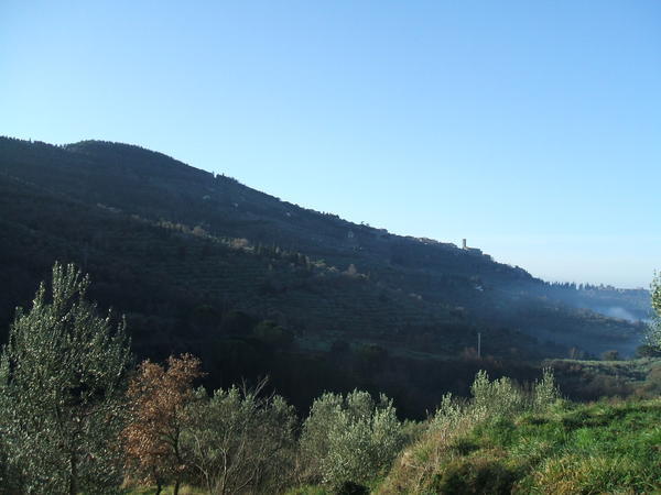 There is Cortona in the hills