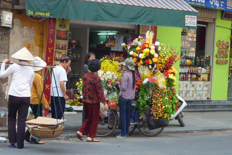 Flower Cart in Hanoi