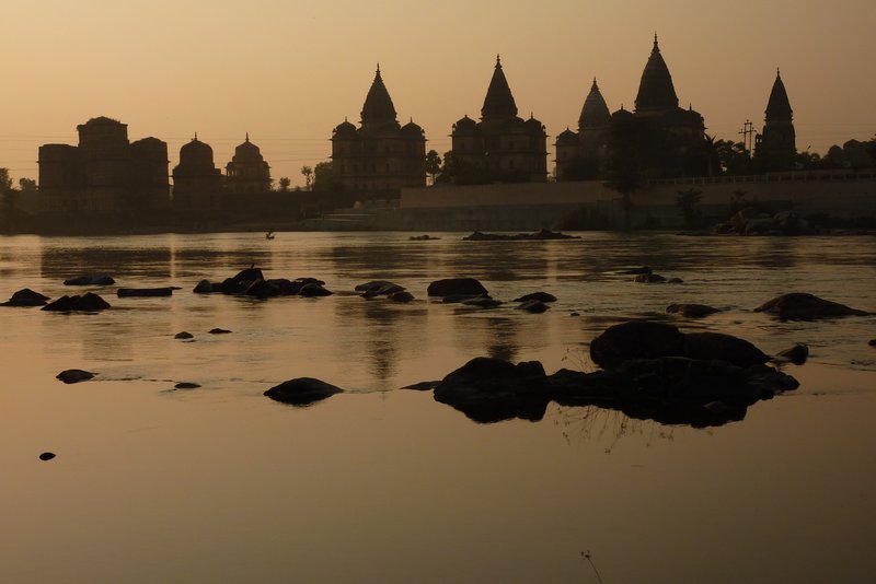 Cenotaphs at Sunset in Orchha