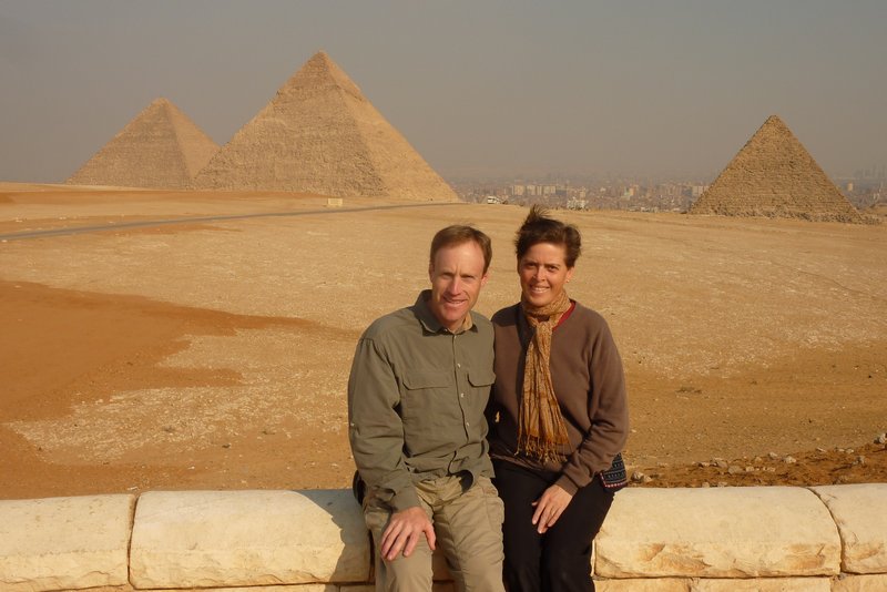 Beth and John at the Great Pyramids