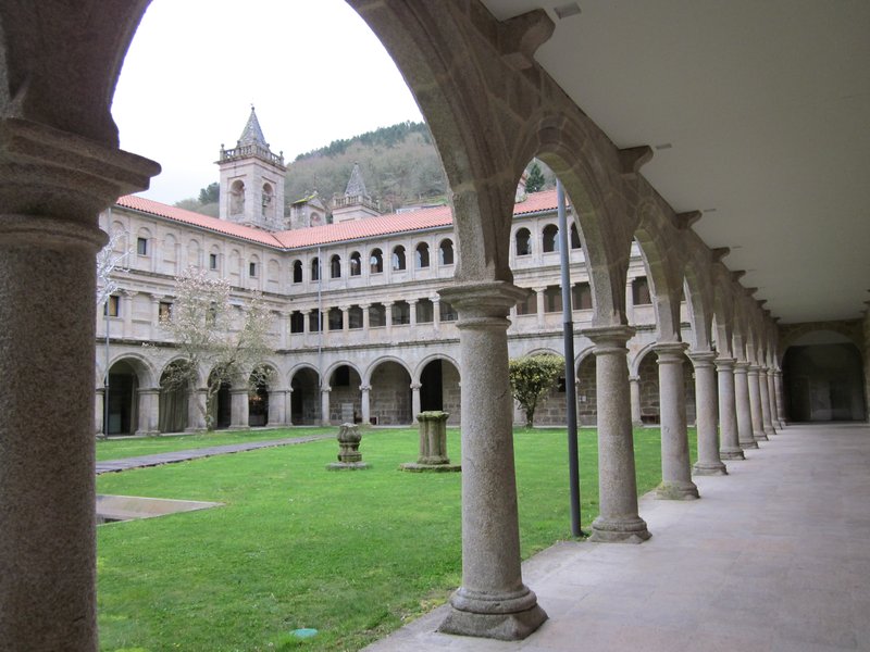 Cloister in Mosteiro San Estevo.  