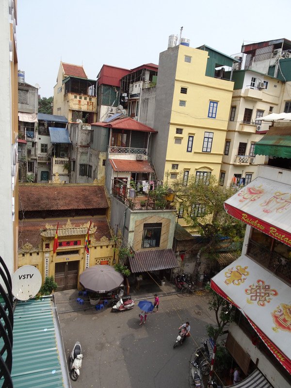 View from room, gorgeous little street, in centre of Hanoi