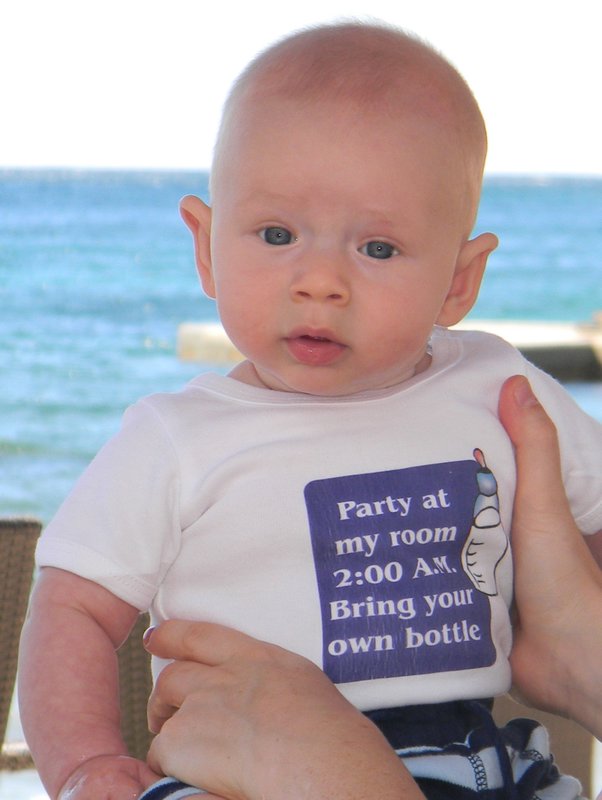 Who said you cannot party with a 3 month old?