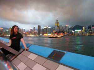 Hagit in the HK skyline 