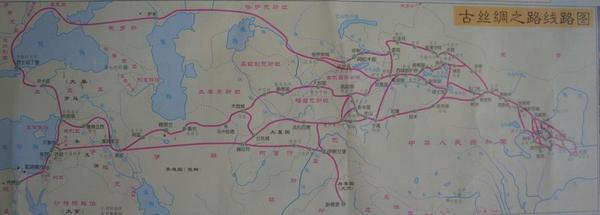 Jiayuguan fort - silk road map