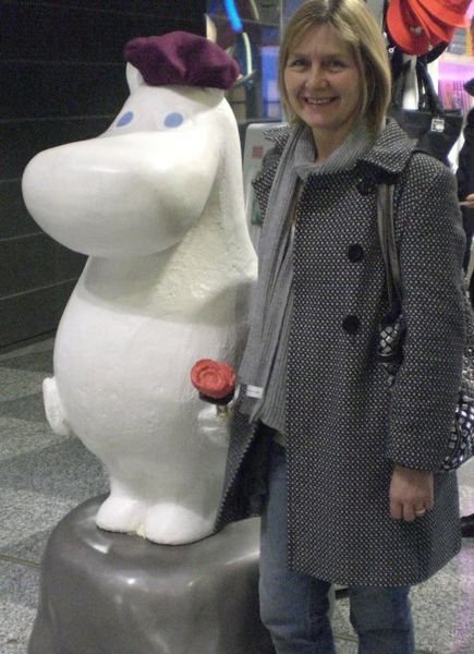 Angela with a Moomin