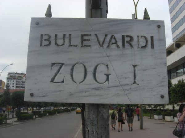 The road named after old King Zog