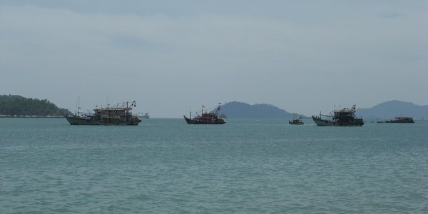 Boats in Kota Kinabalu harbour