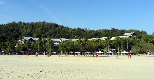 The private beach of the Rasa Ria