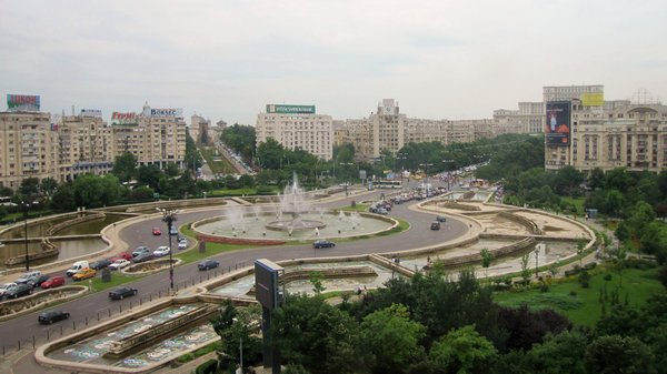 Panorama of towndown Bucharest