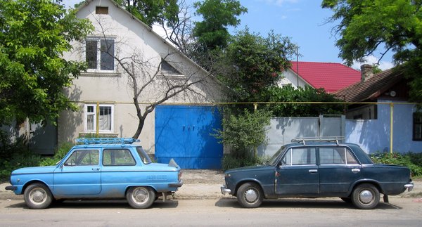 Old cars of downtown Tiraspol