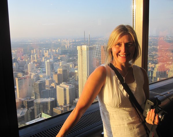 Angela at the top of the CN Tower
