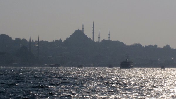 Istanbul as the sun begins to set
