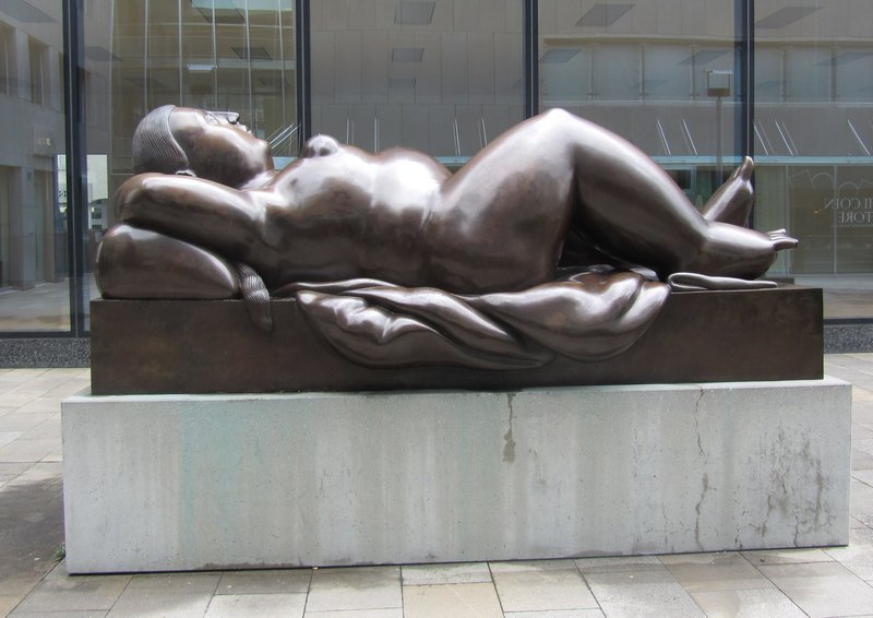 Nude woman lying down!